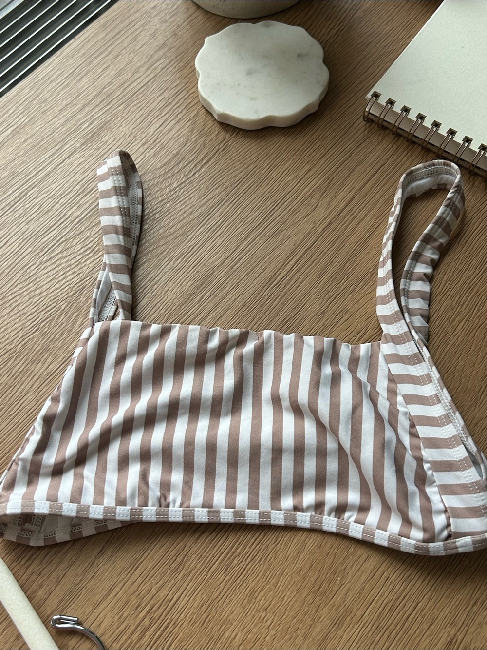 Striped Bathing Suit Top